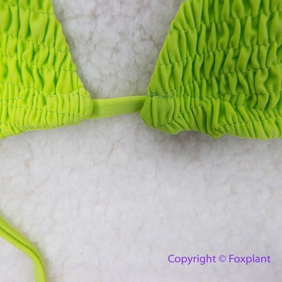 NEW Aila Blue Free People Soraya Bikini Top, lime green, size L - Picture 6 of 9